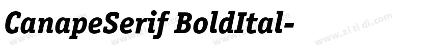 CanapeSerif BoldItal字体转换